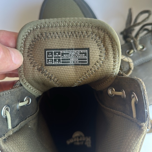 NWOT Dr. Martens Tarik TG Waxed Boot In Olive Green -Sz 9 W-8 M - Picture 13 of 15